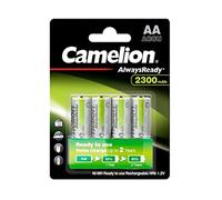 Camelion HR6 2300 mAh AA Always Ready Premium Nickel Metal Hydride Rechargeable Battery (Pack of 4)