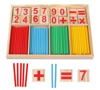 camelize Wood Toy Counting Rods Mathematical Intelligence Sticks Wooden Number Cards Building Blocks gift for Kids Preschool Educational