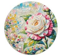 Camellia 1000 Piece Circular Jigsaw Creative Seeking A Challenging And Relaxing Activity Games for Adults And Kids 1000pcs (67.5x67.5cm)