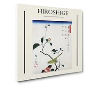 Camellia & A Nightingale By Utagawa Hiroshige Canvas Print | Gallery Wrapped 30mm Frame Wall Art | 14x14 inches | Ready to Hang | Asian Picture | Living Room Bedroom Lounge Office