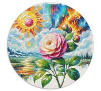 Camellia A Thoughtful 1000pc Round Puzzle with, Ideal for Relaxation Corners, Great for Artistic Souls 1000pcs (67.5x67.5cm)