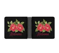 Camellia Alabama State Flower Custom Bifold Wallet for Men Women