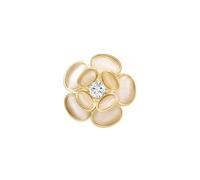 Camellia Anti-Peeping Magnetic Buckle, Classic Feat Cat Eye Brooch, Gold