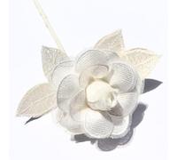 Camellia Bees Handmade Lace Flower for 13th Wedding, Valentine's Day Gift, Lace (White)