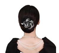 Camellia Flower Magic Women Hair Styling Twist Donut Bun Maker Accessories Buns Braiders Black(Color8)