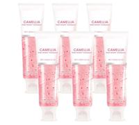 Camellia Fresh Breath Pink Toothpaste, Gentle Whitening Toothpaste with Camellia Bloom Flavor, All-in-One Oral Care for Fresh Breath & Clean Teeth, Mild Formula Removes Plaque & Brightens Smile (6pcs)