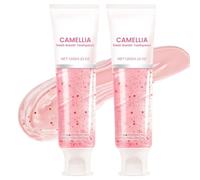 Camellia Fresh Breath Pink Toothpaste, Gentle Whitening Toothpaste with Camellia Bloom Flavor, All-in-One Oral Care for Fresh Breath & Clean Teeth, Mild Formula Removes Plaque & Brightens Smile (2pcs)