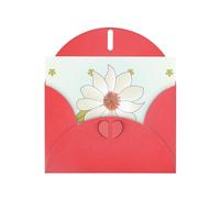 Camellia In Bloom Horizontal Holiday Card With Red Heart Shaped Envelope And Write Various Holiday Greetings