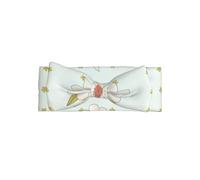 Camellia in bloom Printed Baby Girl Headband â€“ with Adorable Bow, Perfect for Newborns, Infants, Little Girls