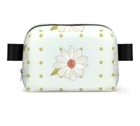 Camellia in Bloom Square Shaped Waist Bag with Light Versatile Durable Crossbody Bag for Adjustable Strap