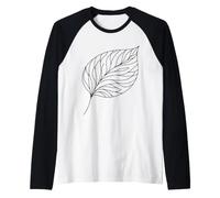 Camellia Line Art Plant Lover Raglan Baseball Tee