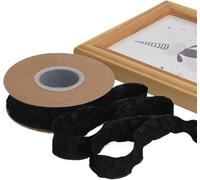 Camellia-Patterned Embossed Ribbon with A Wave Design, Ideal for Gift Wrapping(Schwarz,Wide-4cm)