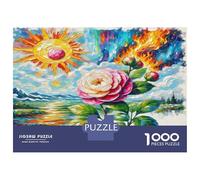 Camellia Puzzle 1000 Pieces Fantasy Sunflower And Wildflower Mix Treehouse Classic Educational Games 52x38cm/1000pcs