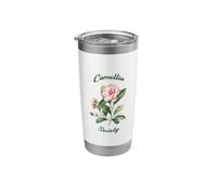 Camellia Society Flower Gardeners Botanical Art Stainless Steel Insulated Tumbler