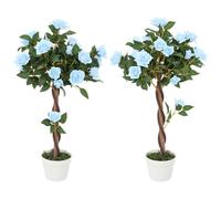 Camellia Tree Artificial 21 Flowers Decorative Plant Nursery Pot Decor 90cm