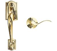 Camelot Front Entry Handle Accent Left-Handed Interior Lever (Bright Brass) FE285 CAM 505 Acc 605 LH