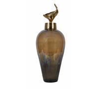 Camelot Jar - Charcoal Grey and Gold - Large
