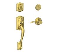 Camelot Single Cylinder Handleset and Right Hand Accent Lever, Satin Brass (F60 CAM 608 Acc RH)
