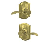 Camelot Trim Hall and Closet Lever, Satin Brass (F10 Acc 608 CAM)
