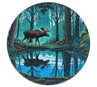 Camels Are Wandering in The Rain Jigsaw Puzzles Puzzle for Adults Kids. 1000 Pieces Magical Forest Whimsical Challenge Toy Educational Games Home Decoration for Adults& Kids Age 14 Years Up 1000pcs (6