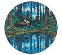 Camels Are Wandering in The Rain Jigsaw Puzzles Puzzles for Adults Kids. 1000 Pieces Magical Forest Whimsical Challenge Toy Educational Games Home Decoration for Educational Games Gifts 1000pcs (67.5x