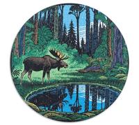 Camels Are Wandering in The Rain Jigsaw Puzzles Puzzles for Adults Kids. 1000 Pieces Magical Forest Whimsical Challenge Toy Educational Game Home Decoration for Educational Games Gifts 1000pcs (67.5x6
