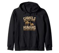 Camels Make Me Happy Humans Make My Head Hurt Camel Zip Hoodie