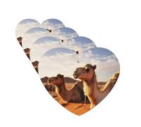 Camels Rest Desert Car Air Freshener Cards Set of 4 Pieces Long Lasting Hanging Scented Cards for Bedroom Wardrobe Car Aromatherapy Tablets for Men Women Rearview Mirror Pendant