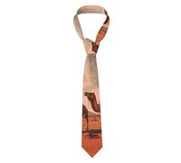 Camels Rest Desert Men'S Tie, Men'S Slim Printed Tie For Wedding, Groom, Best Man, Mission, Prom, Gift.