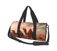 Camels Rest Desert Round Travel Duffel Bag - Large Capacity Durable Carry-On Bag for Vacation, Gym, Short Trips