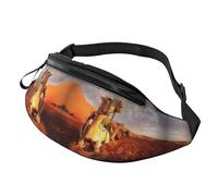 Camels Rest Desert Waist Bag Bumbags for Men Women, Print Polyester Waist Pack for Travel Walking Sport with Adjustable Strap
