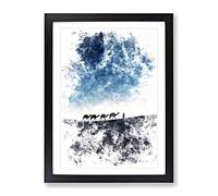 Camels Trekking In Morocco Watercolour Modern Framed Print | A3 Black Framed Wall Art | Ready to Hang | Modern Animal Picture | Living Room Bedroom Lounge Office