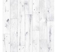 VINYL FLOORING UK Cameo 060S White Wood Effect Anti-Slip Vinyl Flooring For Kitchen, Bathroom, 2.6mm Thick Textile Backed Vinyl Sheet-3m(9'9") X 3m(9'9")-9m²