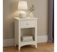 Cameo Bedside Cabinet - 1 Drawer - White
