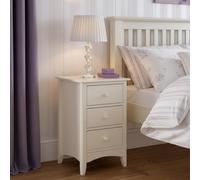 Cameo Bedside Cabinet - 3 Drawer - White