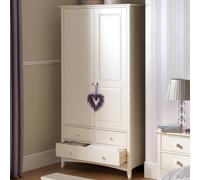 Cameo - Combination Wardrobe - Stone White - Wooden - Happy Beds