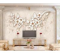 Cameo Cubic Tree Branches Flowers Art 3D Wallpaper Luxury Home Dining Decor Paste Sofa Living Room The Wall for Bedroom Mural-430cm×300cm