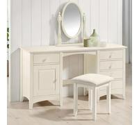 Cameo Double Dressing Table - White