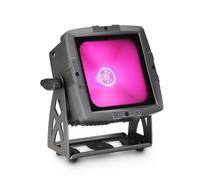 Cameo FLAT PRO FLOOD IP65 TRI - Outdoor Flood Light with 60 Watt Tri-Color COB LED in Black Housing