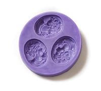 Cameo Fondant Icing 3 Cavity Silicone Mould x 5