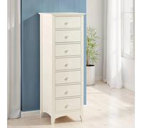 Cameo Tall Chest of Drawers - 7 Drawer - White