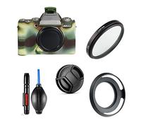 Camera Accessories Bundle Set For Fujifilm X-T200 camera with Fujifilm XC 15-45mm f/3.5-5.6 OIS PZ Lens include Green Silicone Camera Case, UV Filter, Lens Hood, Lens Cap, Cleaning Pen, Pump