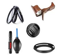 Camera Accessories Bundle Set For Nikon Z5 Camera with NIKKOR Z 24-50mm f/4-6.3 Lens including Coffee half body base case, UV CPL ND4 Filters set, Lens Hood, Lens Cap, Cleaning Pen, Air Blower Pump