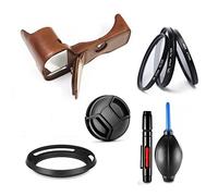 Camera Accessories Bundle Set For Nikon Z50 Camera with NIKKOR Z DX 16-50mm f/3.5-6.3 VR Lens include Coffee half body case, UV CPL ND4 Filters set, Lens Hood, Lens Cap, Cleaning Pen, Air Blower Pump