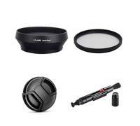 Camera Accessories Bundle Set For Olympus M.Zuiko Digital 17mm f/1.8 Lens With Panasonic GH1 GH3 GH4 GH6 Camera including LH-48B Lens hood Replacement, MC UV filter, Lens cap, Cleaning pen