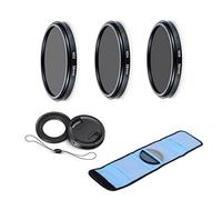 Camera Accessories Bundle Set For Ricoh GR II, GR III camera including ND2 ND4 ND8 Filters set, Adapter Ring, Black filter pouch