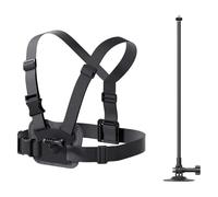 Camera Accessories Kit, Compatible For Insta360 X4 X3 ONE RS Snow Bundle Mount With Chest Strap Adhesive Mounts Helmet Extension Rod,for wearing