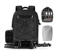 Camera Backpack, DSLR SLR Camera Bag for Photographers Compatible with Sony/ Canon/Nikon/DJI Mavic Drone, Waterproof Rain Cover Photography Backpack, Tripod Holder Camera Case Fits 16 Inch Laptop