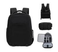 Camera Backpack Photography Storage Bag with Side Open Design Flexible Dividers for Laptop Canon Digital SLR Body Lens Tripod Water Bottle Includes Rain Cover