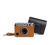 Camera Bag for Fujifilm Instax Mini EVO, Retro Protective Camera Case Shoulder Bag with Shoulder Strap PU Leather Cover (Black)